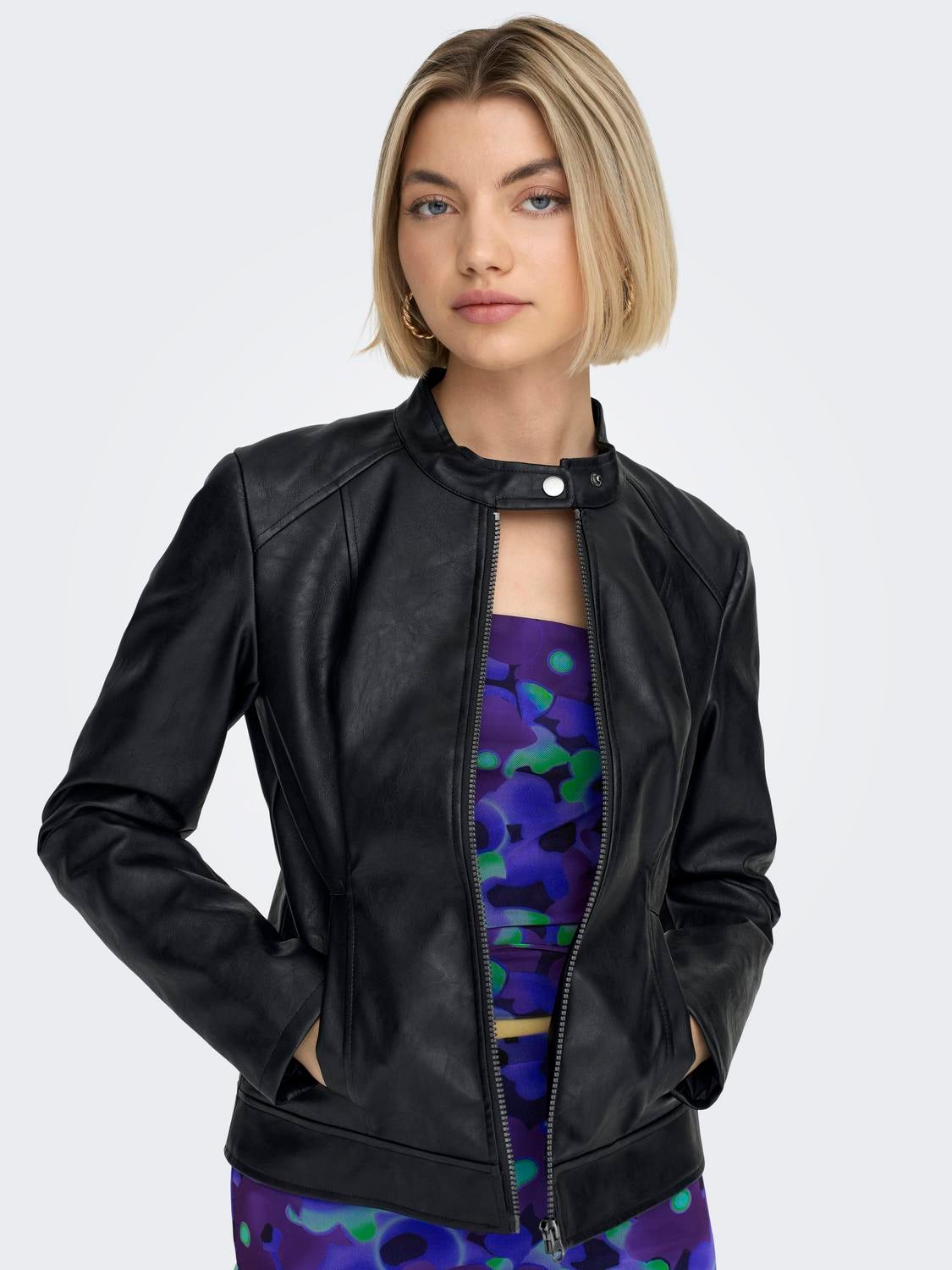 Blouson semi cuir online femme