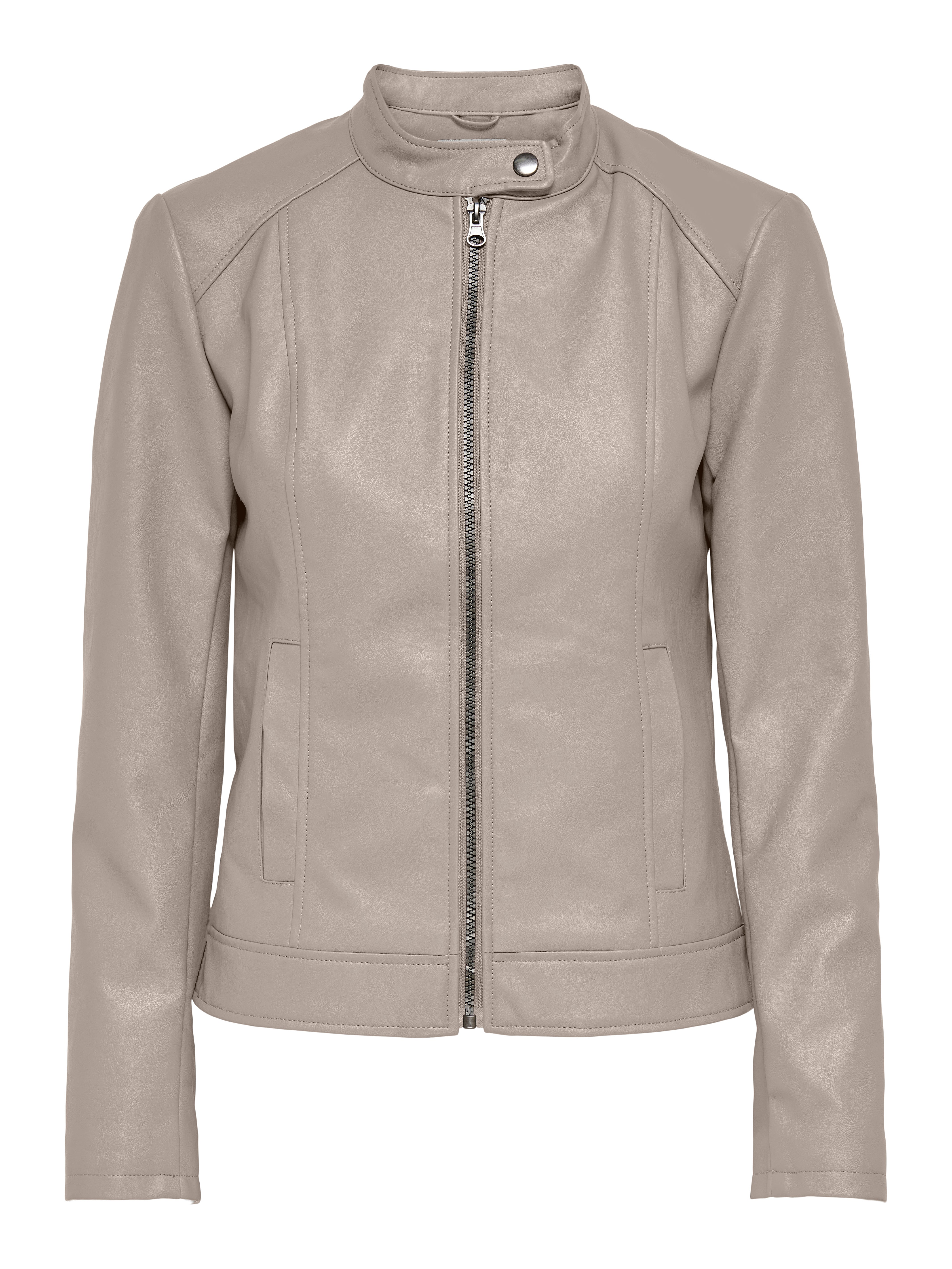 Ladies grey deals leather jacket