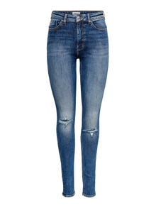 ONLY Skinny Fit High waist Jeans -Light Medium Blue Denim - 15241943
