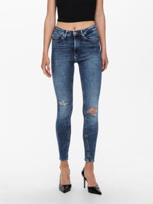 ONLY Skinny Fit High waist Jeans -Light Medium Blue Denim - 15241943