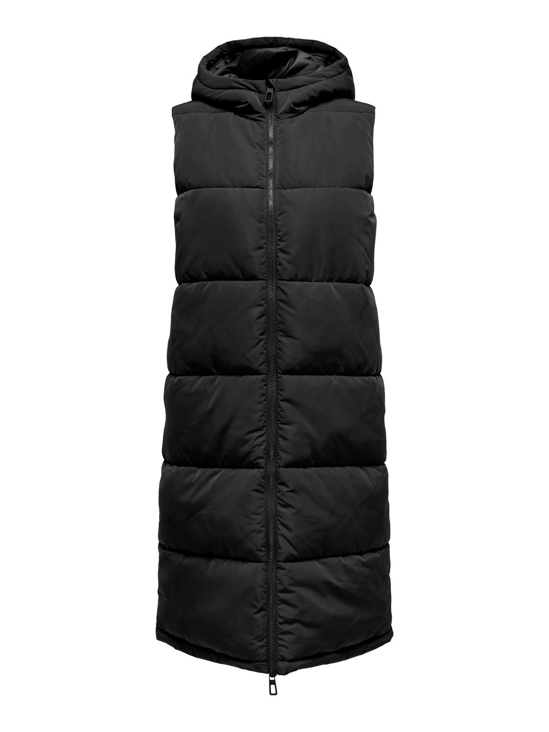 Quilted long Waistcoat | Black | ONLY®