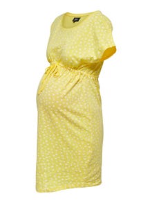 ONLY Regular Fit Round Neck Dropped shoulders Short dress -Sunshine - 15242100