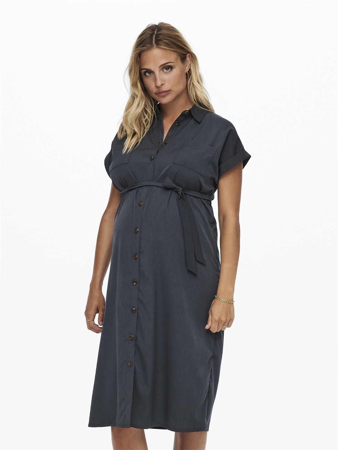 ONLY Maman avec manches courtes Robe-chemise -India Ink - 15242105