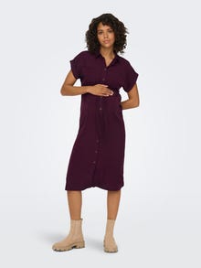 ONLY Mama short sleeved Shirt dress -Winetasting - 15242105