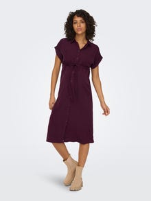 ONLY Loose fit Overhemd kraag Korte jurk -Winetasting - 15242105