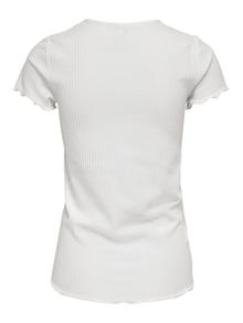 ONLY Regular Fit Round Neck T-Shirt -Cloud Dancer - 15242107