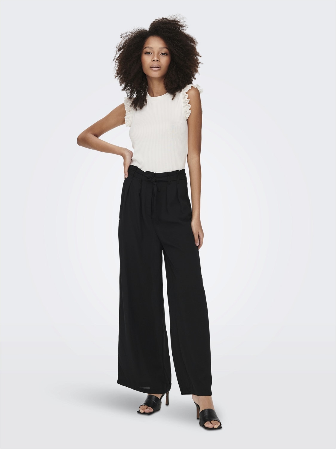ONLY Regular Fit Trousers -Black - 15242144