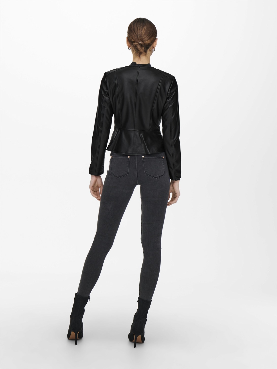 ONLY Short Leather Jacket -Black - 15242271