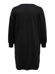 ONLY Voluptueux épaule finitions sweat Robe -Black - 15242296