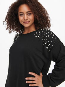 ONLY Voluptueux épaule finitions sweat Robe -Black - 15242296