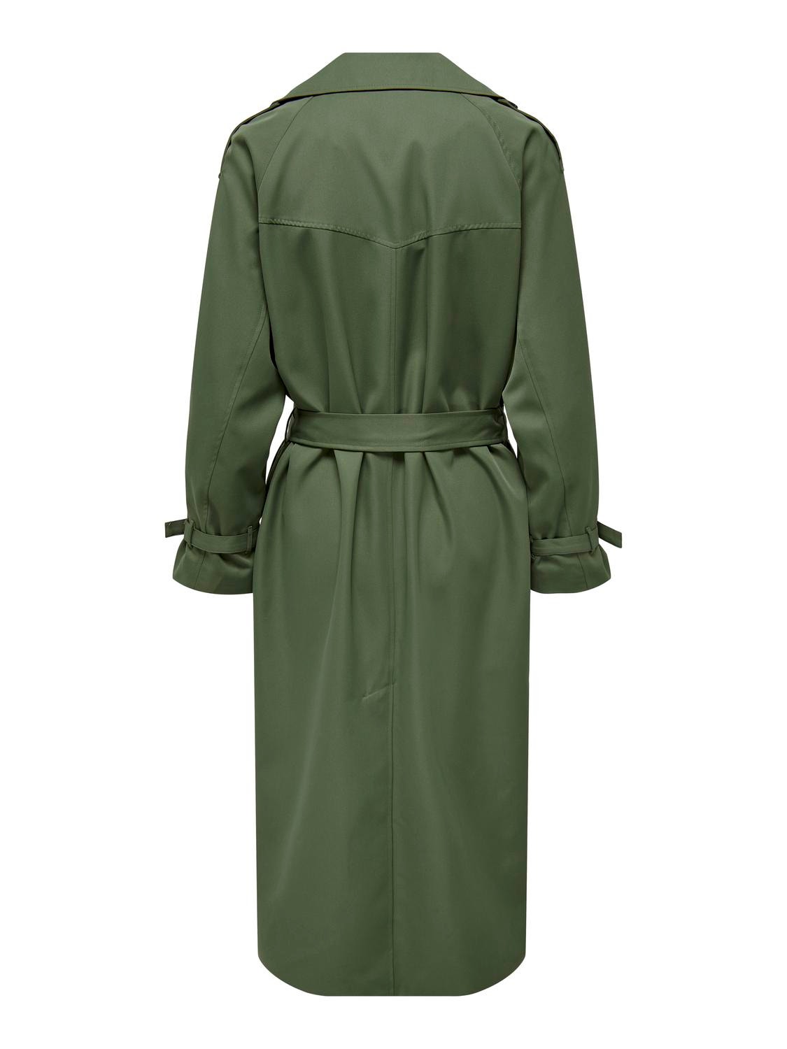 ONLY Zweireihiger Trenchcoat -Four Leaf Clover - 15242306