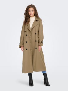 ONLY Zweireihiger Trenchcoat -Tigers Eye - 15242306