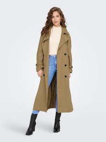 ONLY Double breasted Trenchcoat -Tigers Eye - 15242306