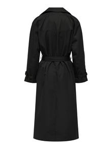 ONLY Double breasted Trenchcoat -Black - 15242306