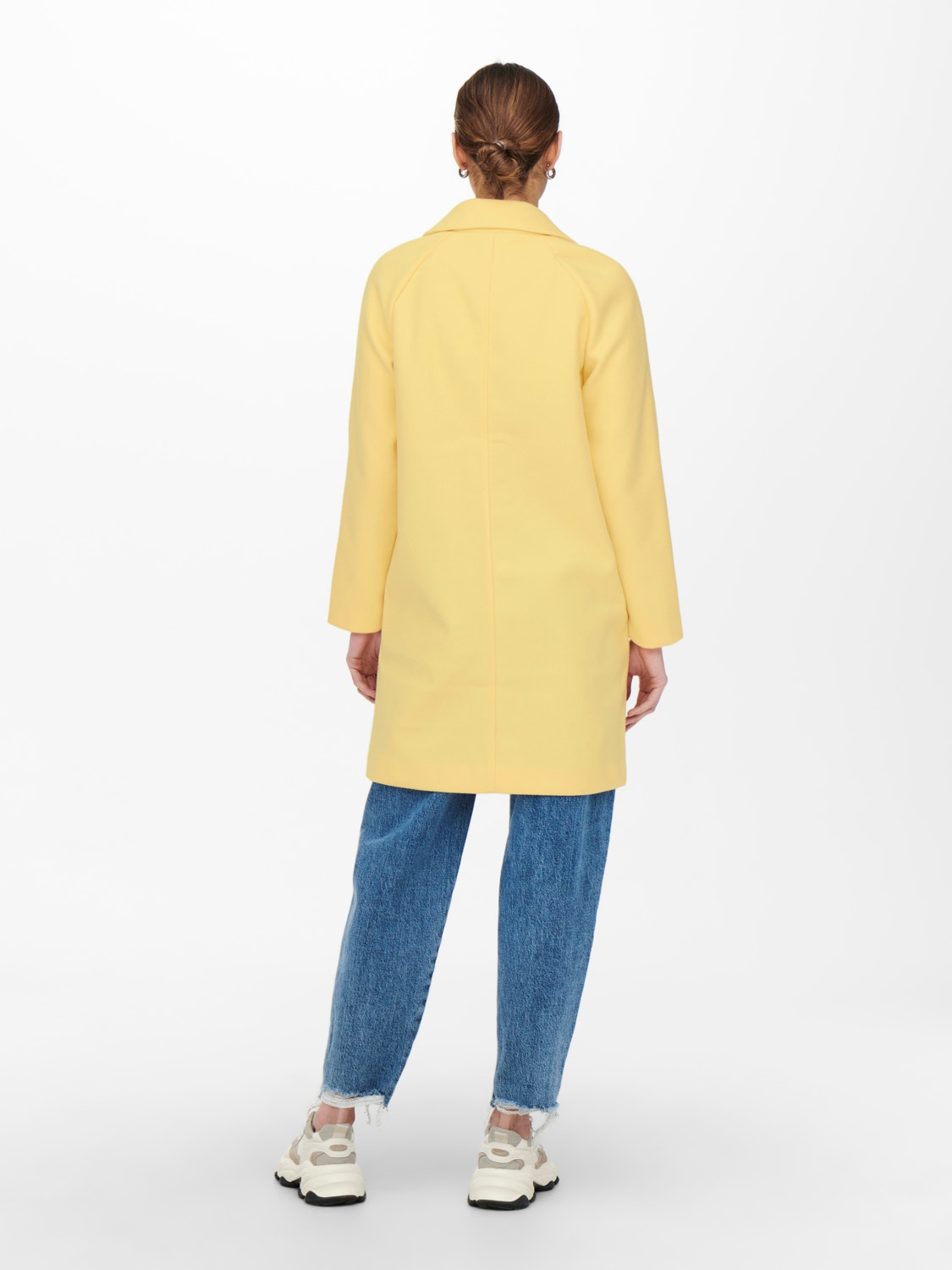 ONLY Enkele knoop Lange jas -Pastel Yellow - 15242315