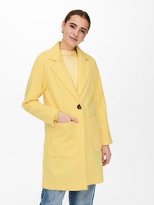 ONLY À bouton unique Manteau -Pastel Yellow - 15242315