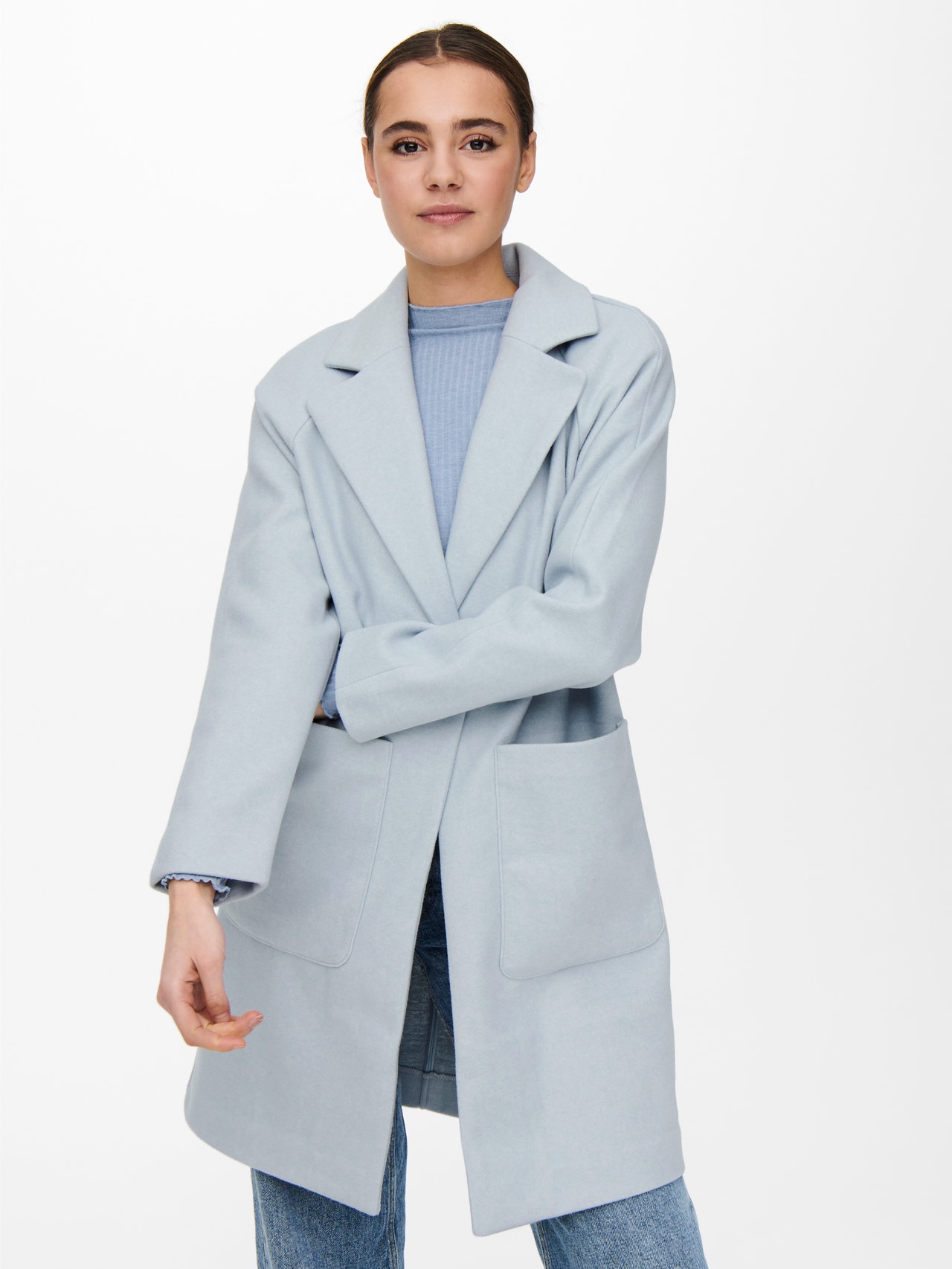 Acheter Manteau pour femme avec poche plaquée à bouton unique, revers à  manches longues, couleur unie, style formel d'affaires OL Commute Style  Lady Printemps Automne Blazer Costume Manteau