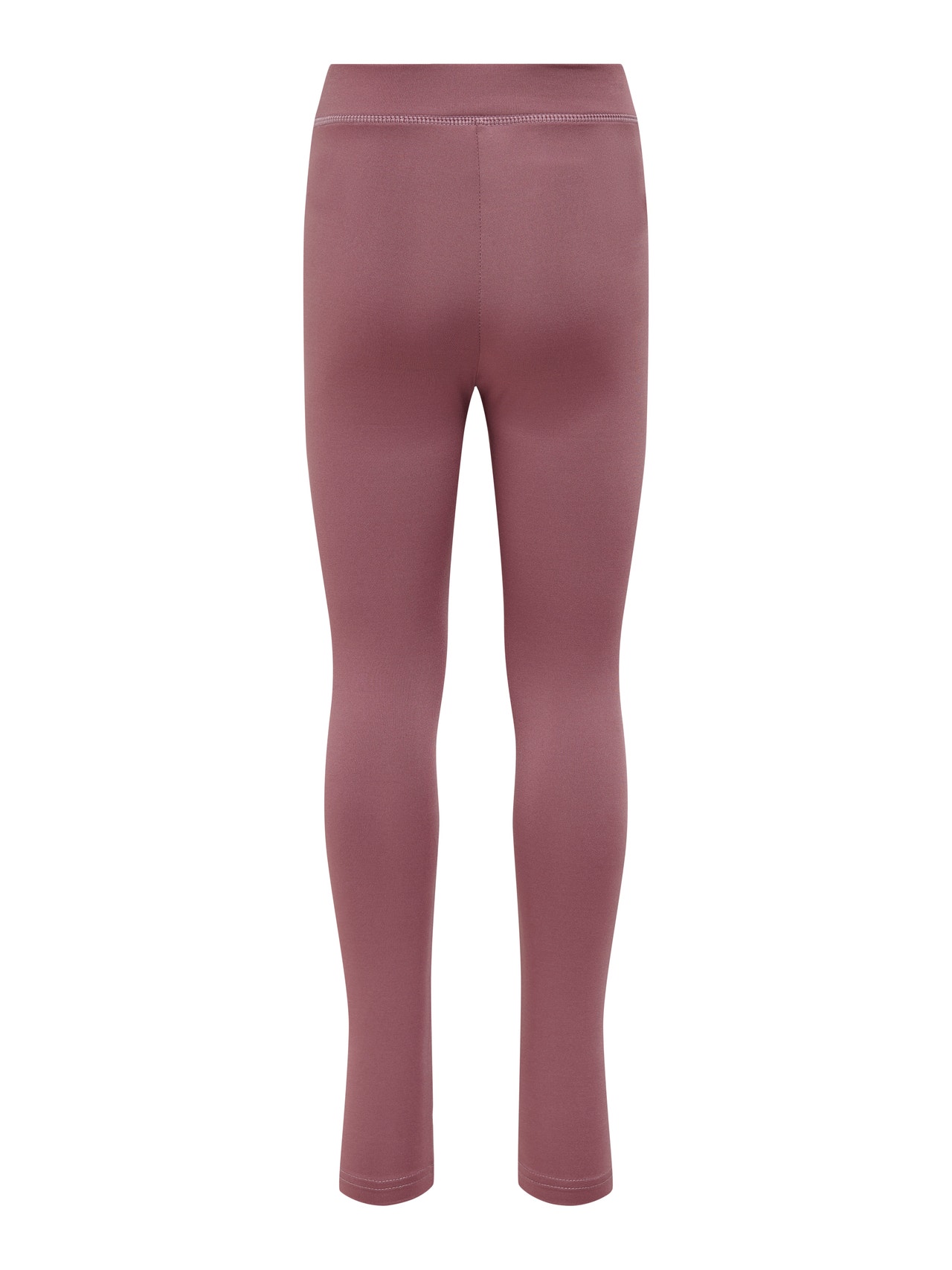 Solid burgundy colored leggings for women