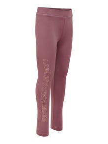ONLY Solid colored Sports Leggings -Rose Brown - 15242341