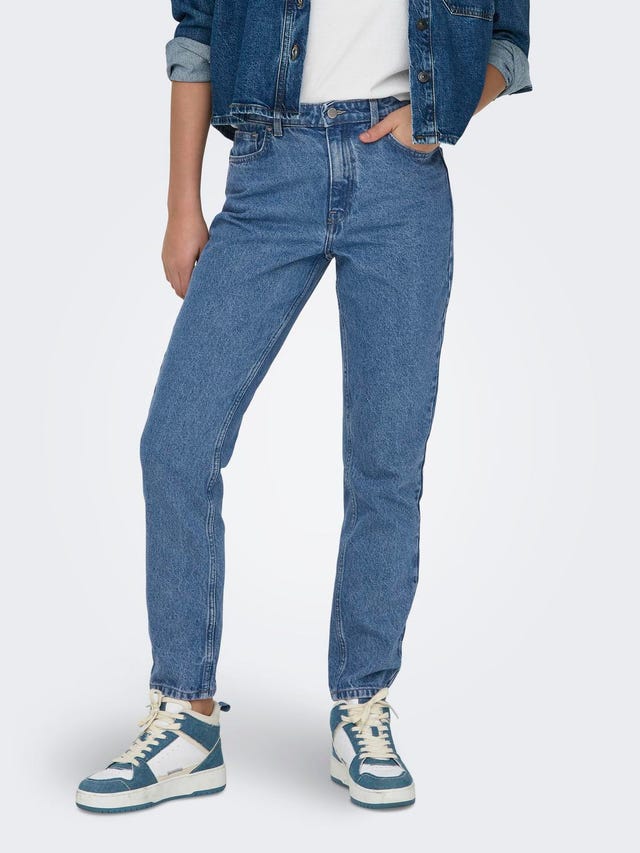 ONLY Mom Fit High waist Destroyed hems Jeans - 15242370