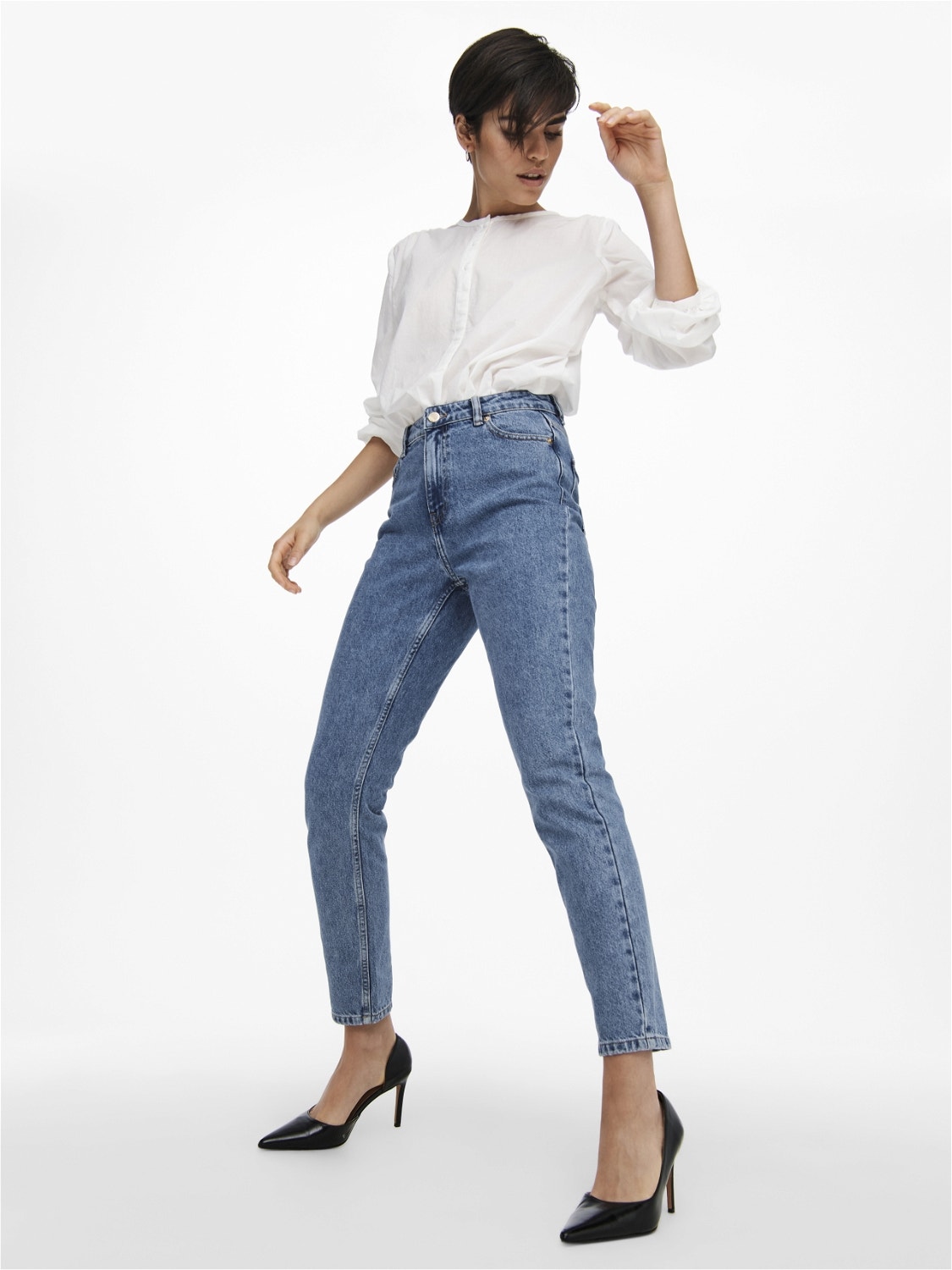 ONLJagger High Ankle mom jeans Blauw | ONLY®