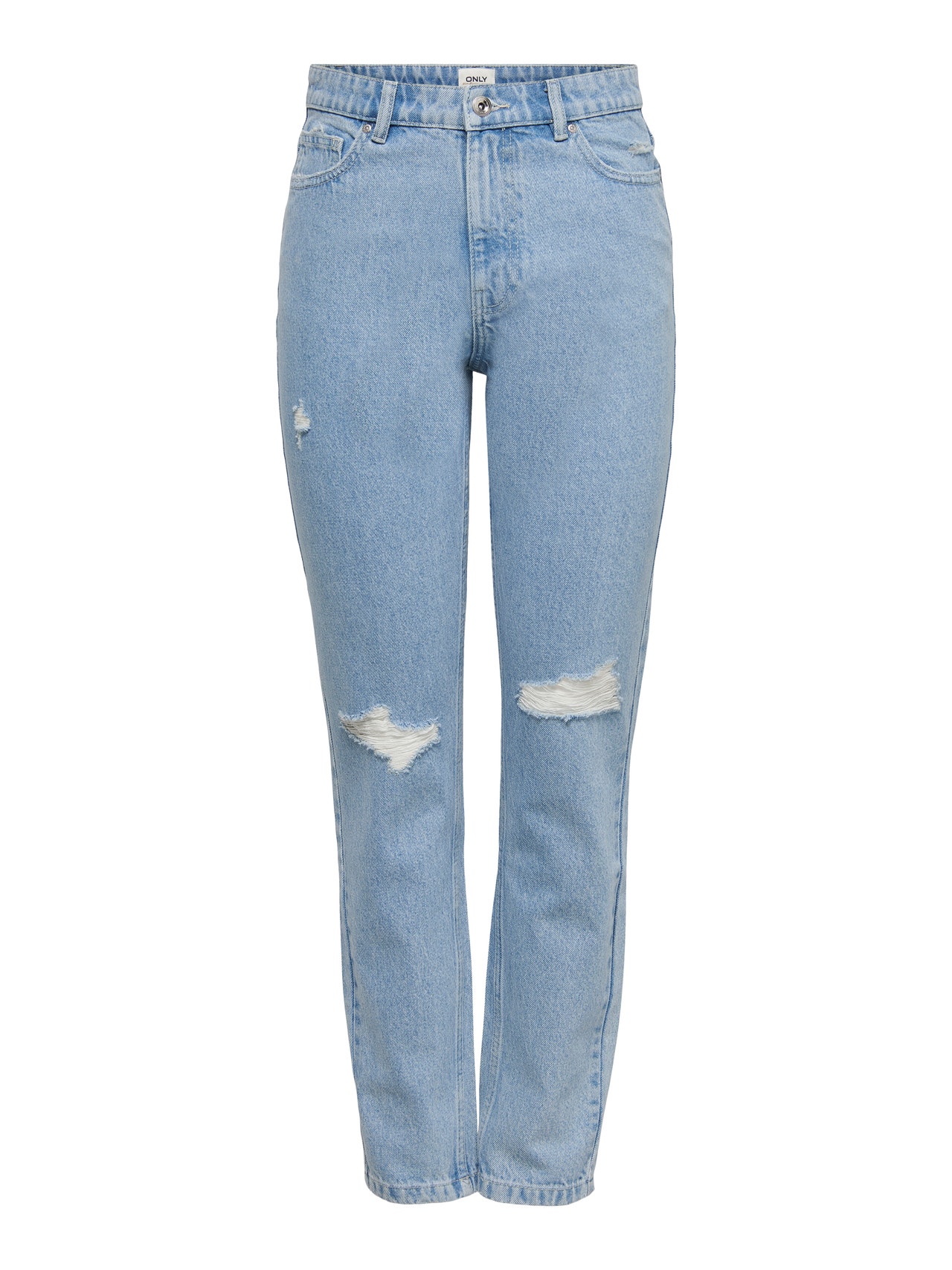 ONLY ONLJAGGER Vysoký pas Mom Fit Džíny -Light Blue Denim - 15242370