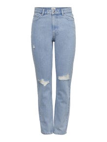 ONLY ONLJagger Life High Ankle mom jeans -Light Blue Denim - 15242370