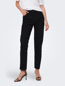 ONLY ONLJagger Life High Ankle mom jeans -Washed Black - 15242370