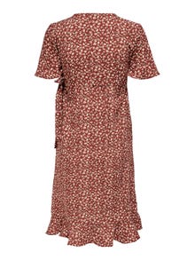 ONLY Regular Fit V-Neck Short dress -Henna - 15242371