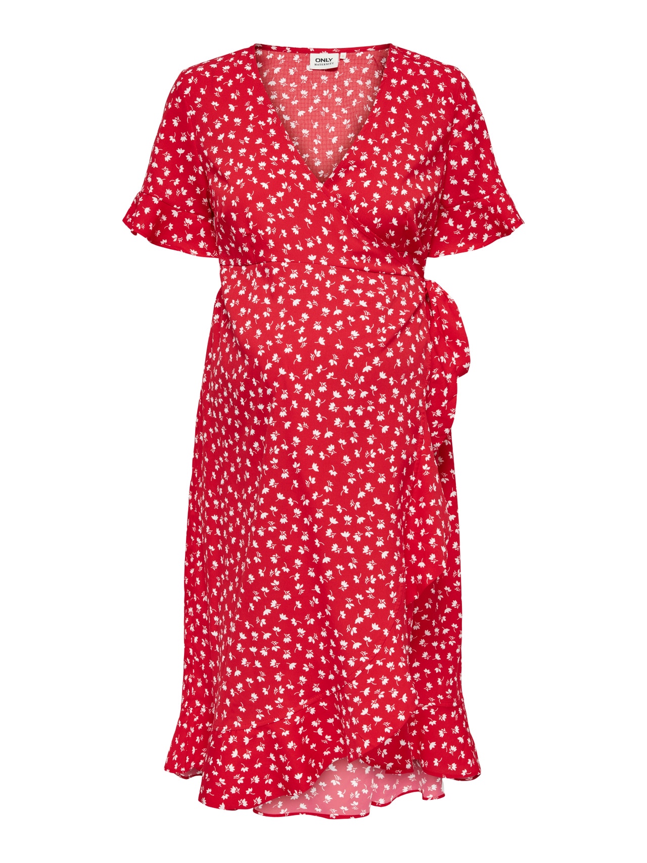 ONLY Mama wrap Dress -Mars Red - 15242371