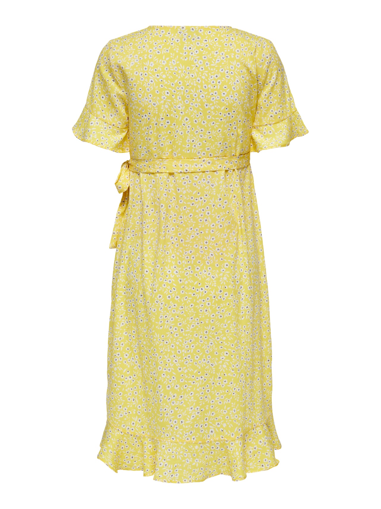 ONLY Normal geschnitten V-Ausschnitt Kurzes Kleid -Cream Gold - 15242371