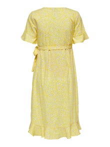 ONLY Regular fit V-Hals Korte jurk -Cream Gold - 15242371