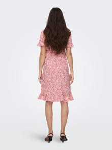 ONLY Normal geschnitten V-Ausschnitt Kurzes Kleid -Rose Smoke - 15242371
