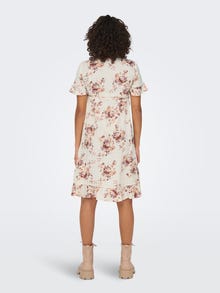ONLY Normal geschnitten V-Ausschnitt Kurzes Kleid -Whitecap Gray - 15242371