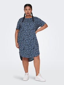 ONLY Regular Fit O-Neck Short dress -Vintage Indigo - 15242528