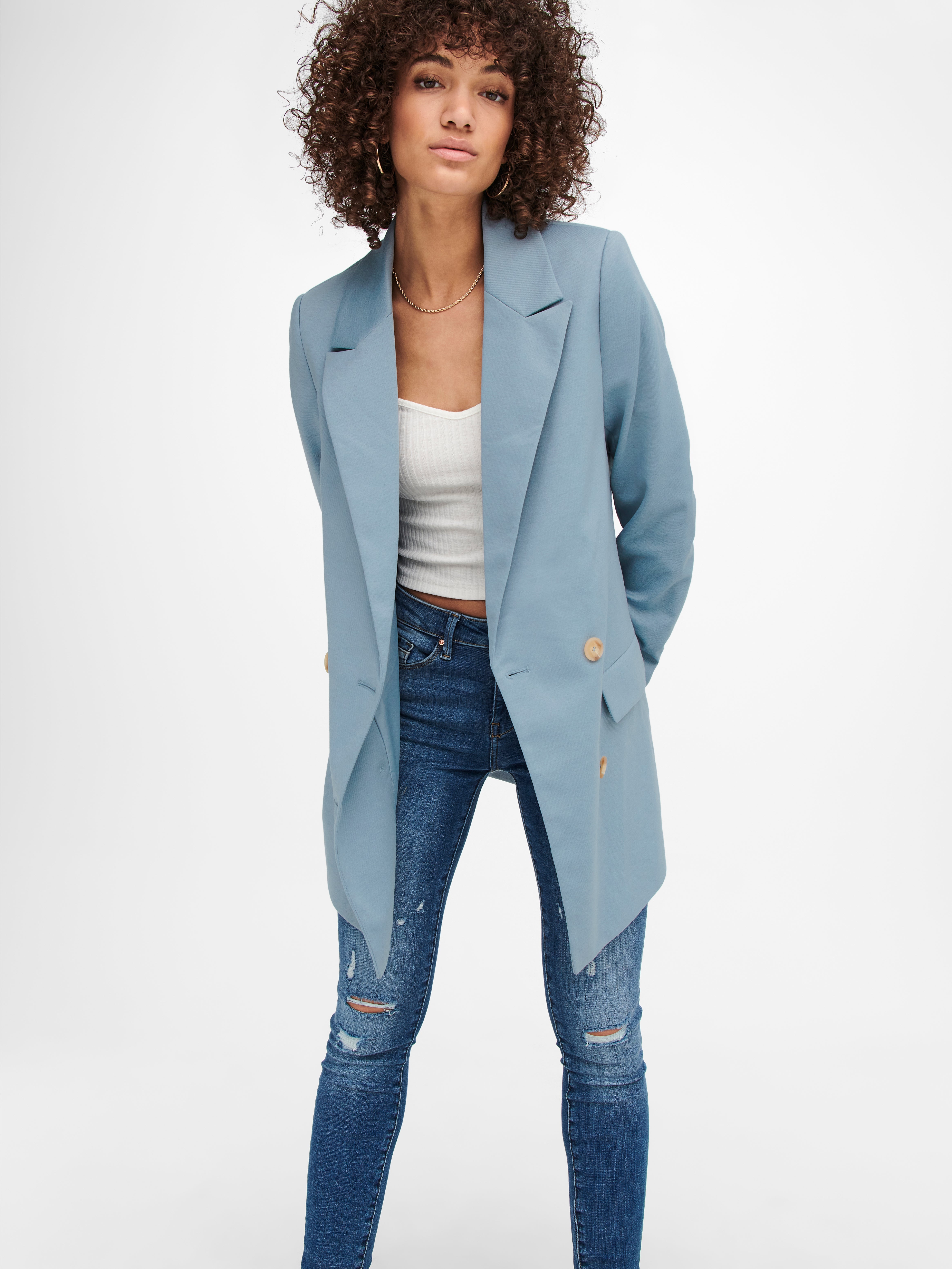 blue oversize blazer