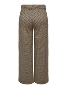 ONLY Wide checked pants -Sandshell - 15242797