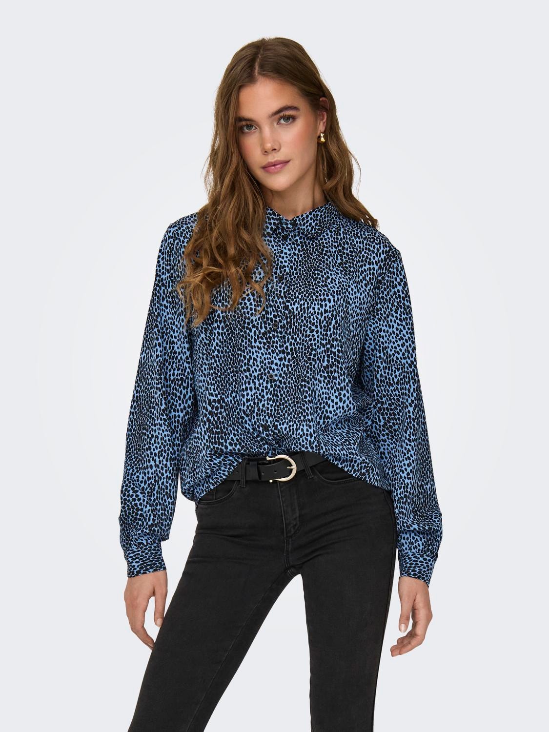 ONLY Classic Long sleeved shirt -Silver Lake Blue - 15242870