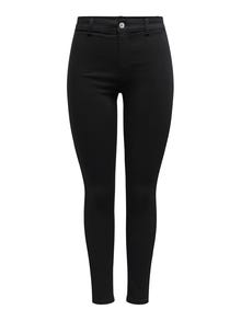 ONLY Skinny fit High waist Jeans -Black - 15242940
