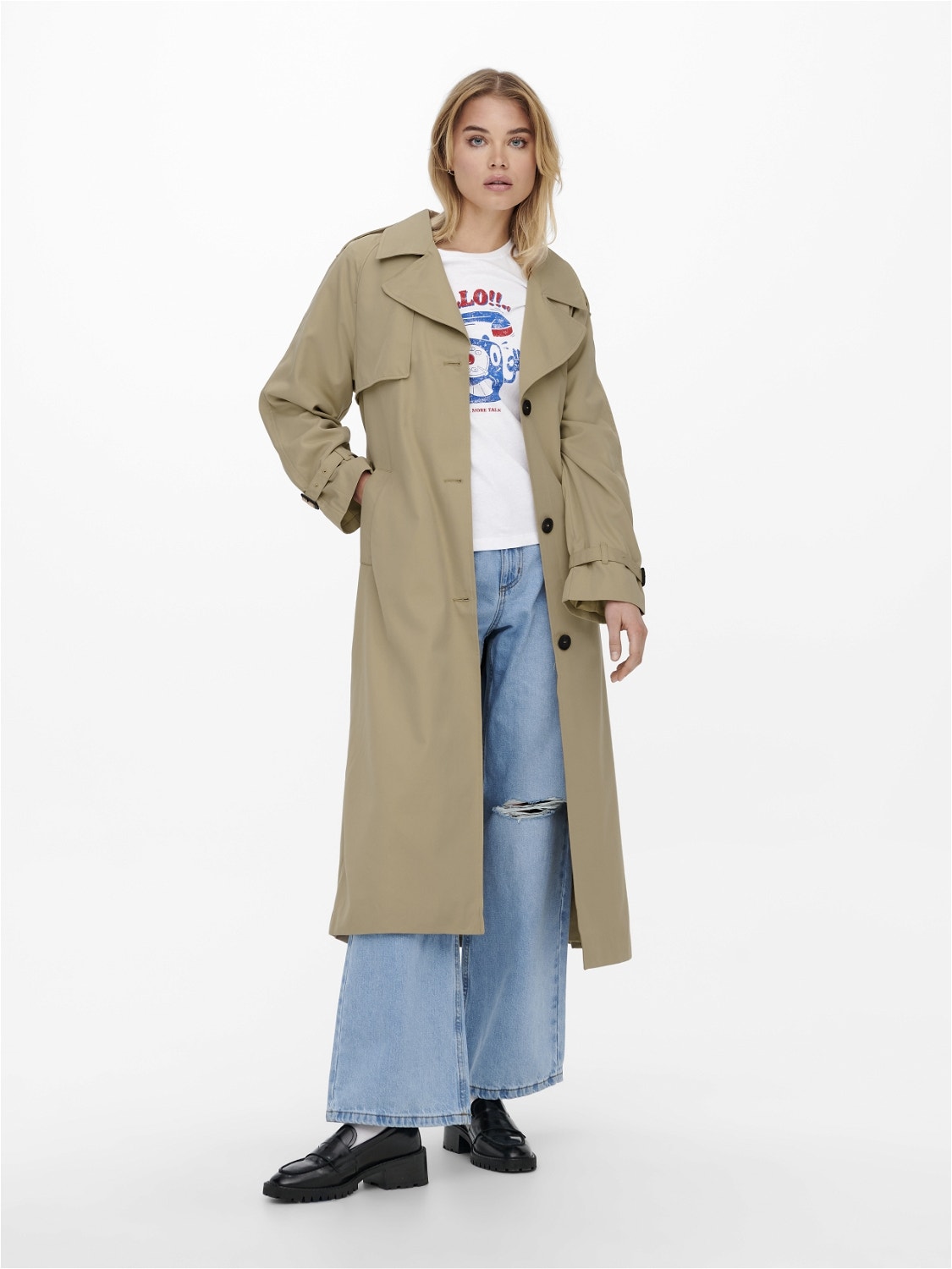ONLY À boutonnage simple Trench -Tannin - 15243111