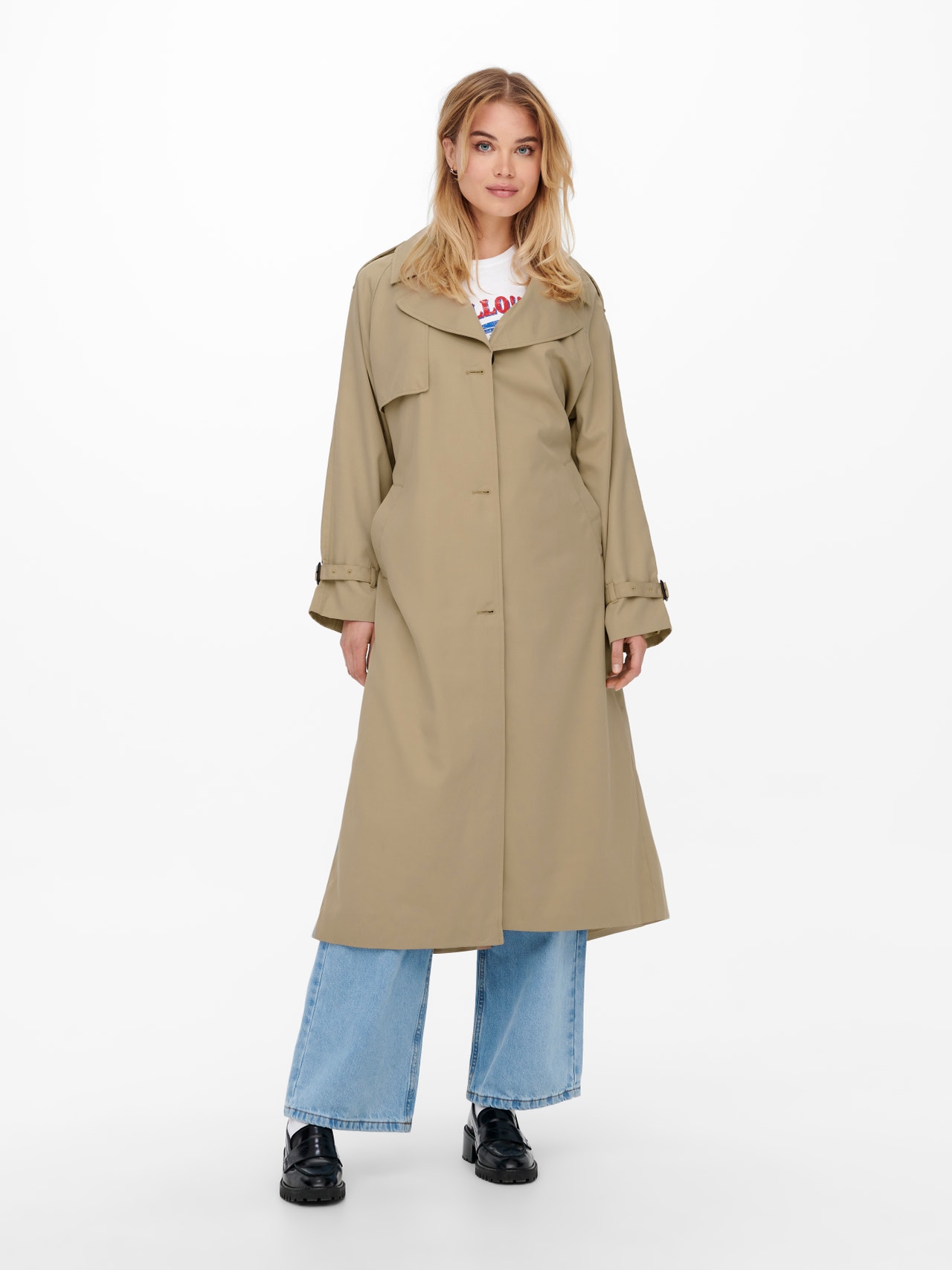 ONLY Tagakülg Mantel -Tannin - 15243111