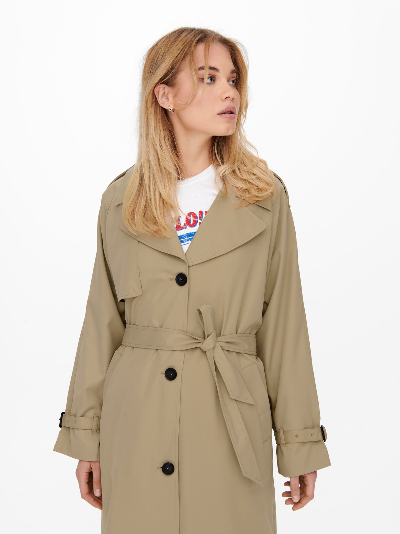 ONLY Tagakülg Mantel -Tannin - 15243111