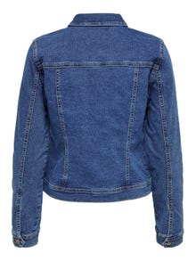 ONLY Gespreide kraag Manchetten met knoop Jas -Medium Blue Denim - 15243147