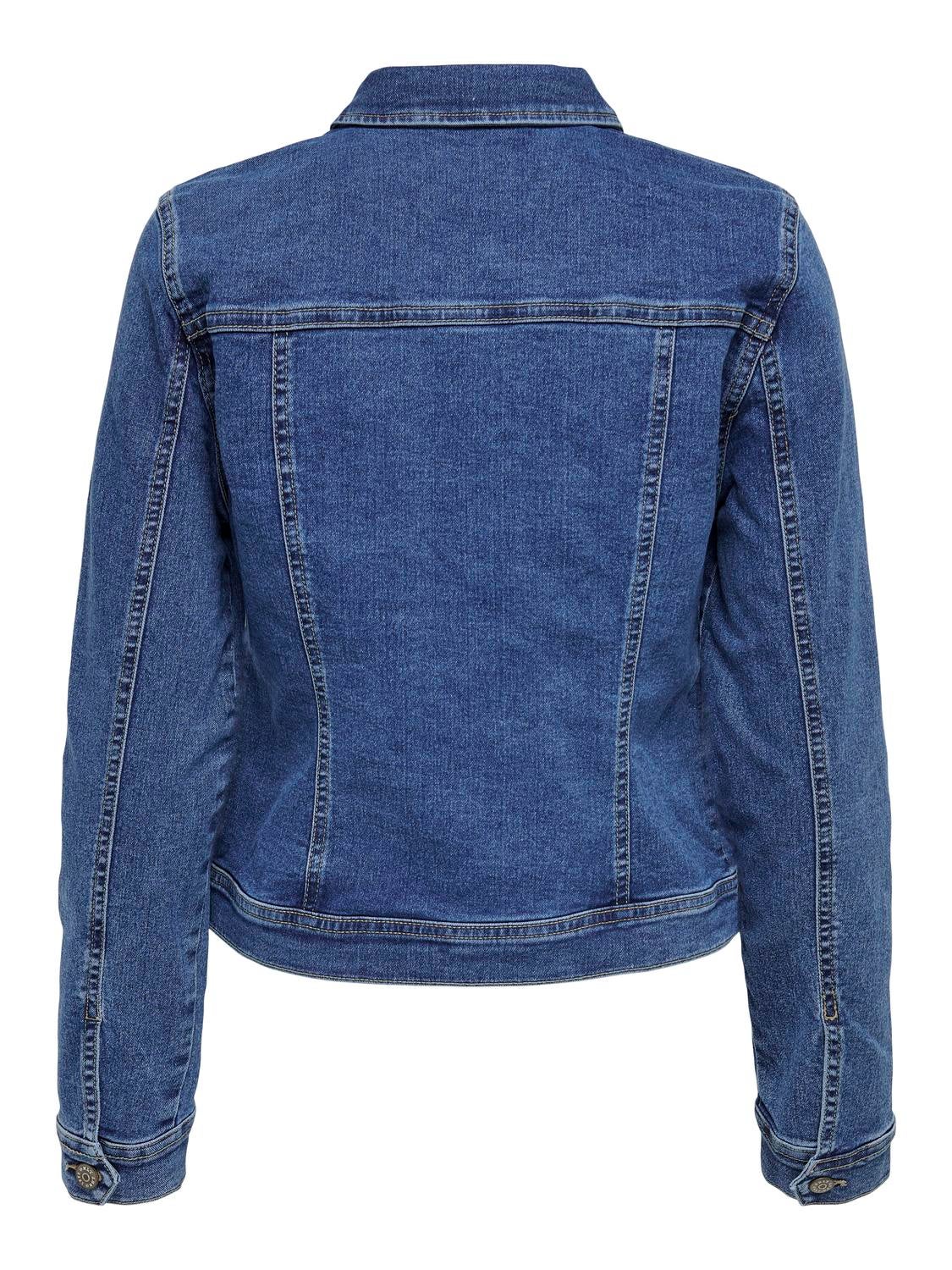 Veste en jean noire courte femme hot sale