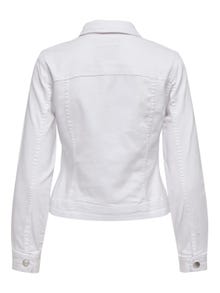 ONLY Spread collar Buttoned cuffs Jacket -White - 15243147