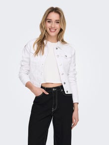 ONLY Figursydd Jeansjacka -White - 15243147