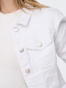 ONLY Fitted Denim jacket -White - 15243147