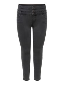 ONLY CARAugusta corsage high-waist jeans -Grey Denim - 15243161
