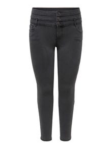 ONLY Skinny Fit Hohe Taille Jeans -Grey Denim - 15243161