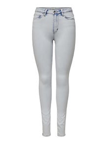 ONLY Skinny fit High waist Jeans -Light Blue Denim - 15243175